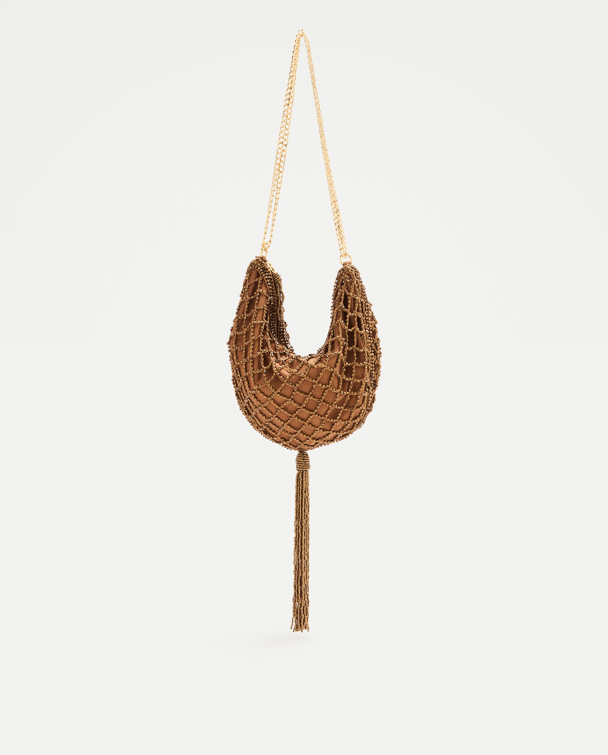 Bolso hobo con pompóm - Latouche - 790 Bronce 790 Bronce-1