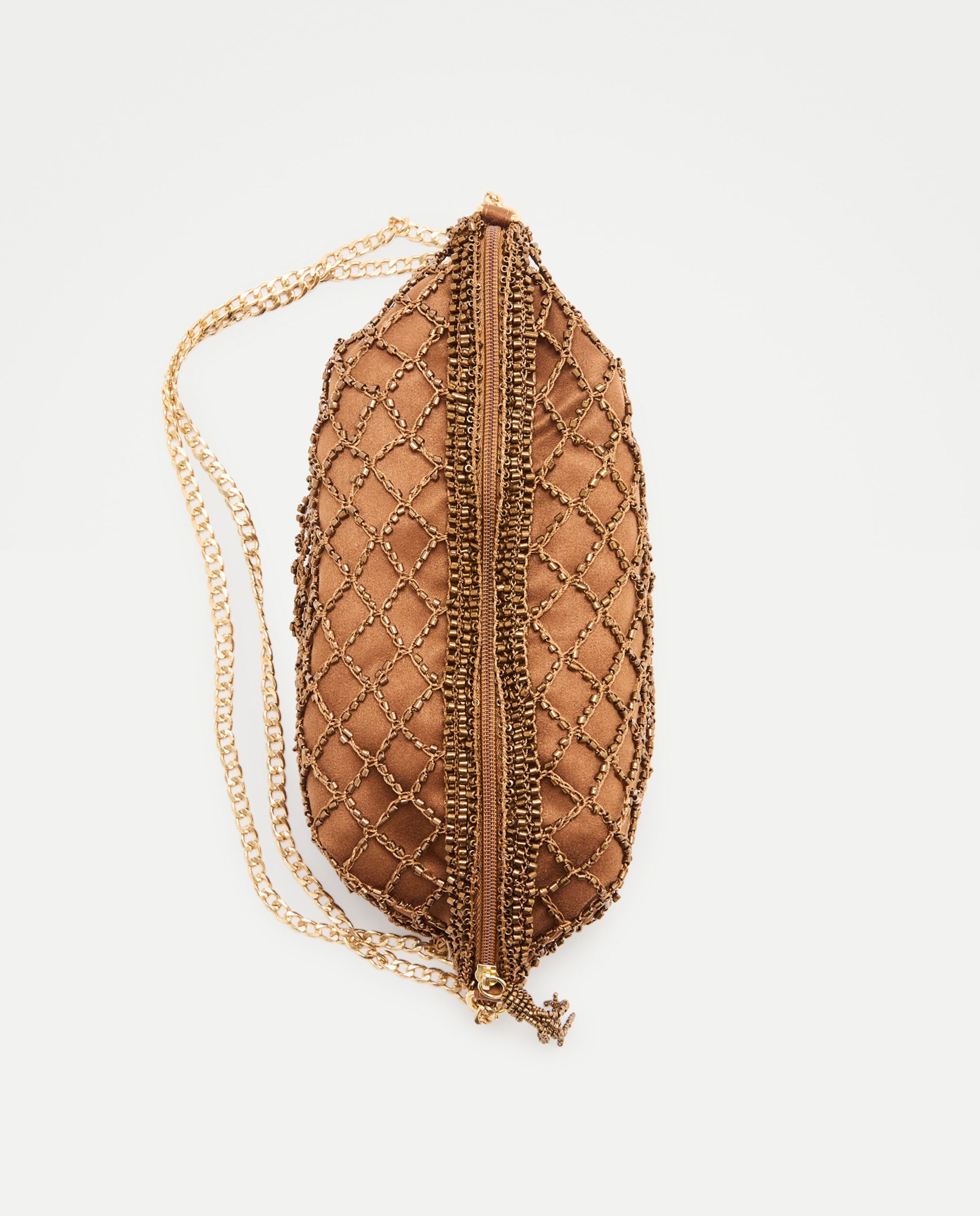 Bolso hobo con pompóm - Latouche - 790 Bronce 790 Bronce-4