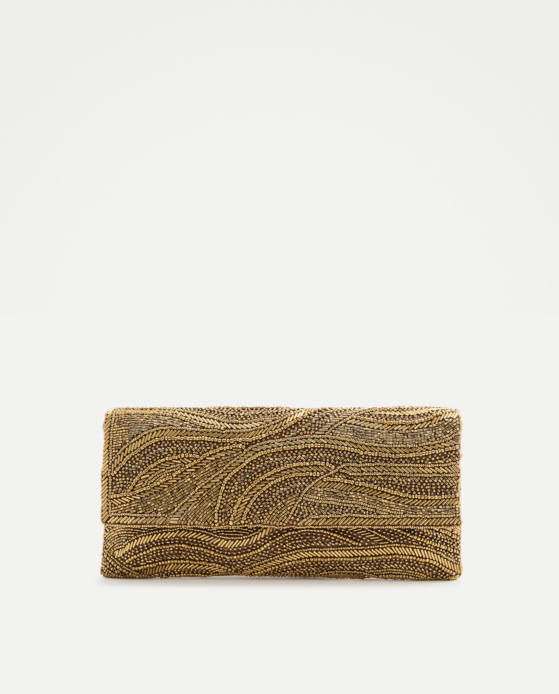 Imagem 0 de Mala Clutch com Missangas em Ondas