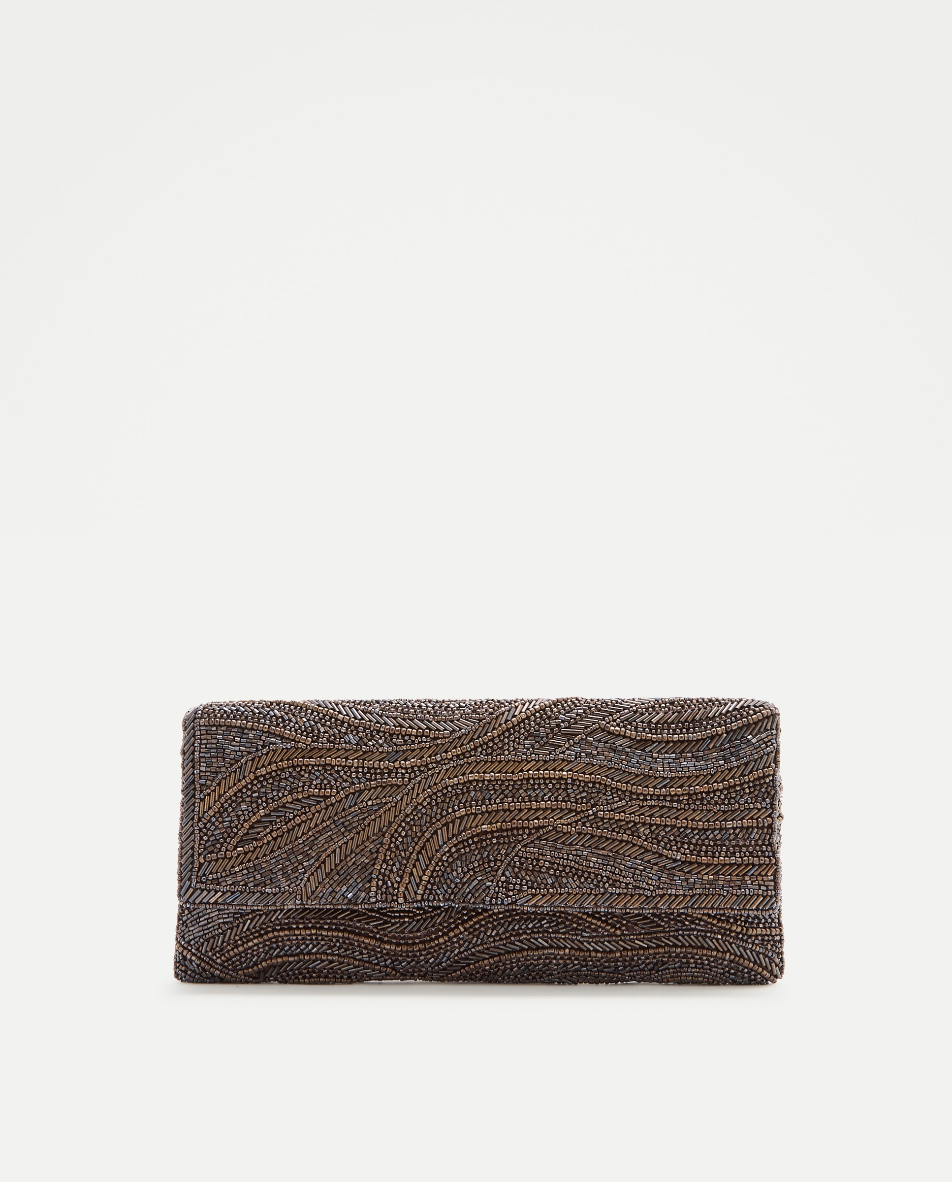 Imagem 0 de Mala Clutch com Missangas em Ondas