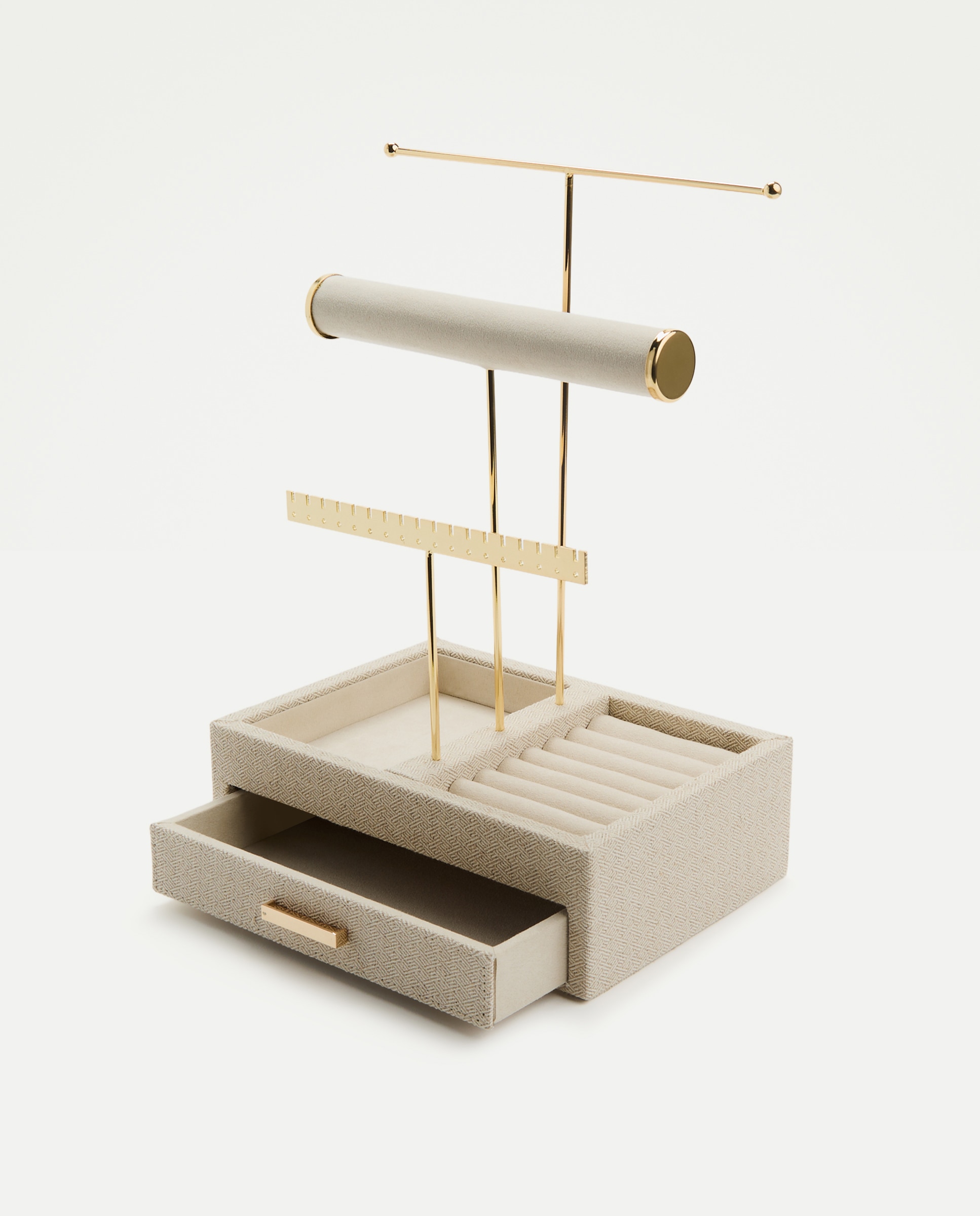 Imagen 2 de Joyero árbol con cajón - Latouche - Beige Beige