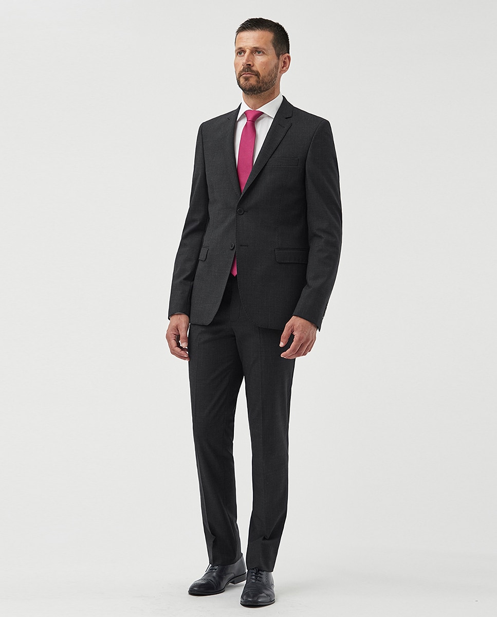 Casaco Slim Fit Cinzento-escuro-3