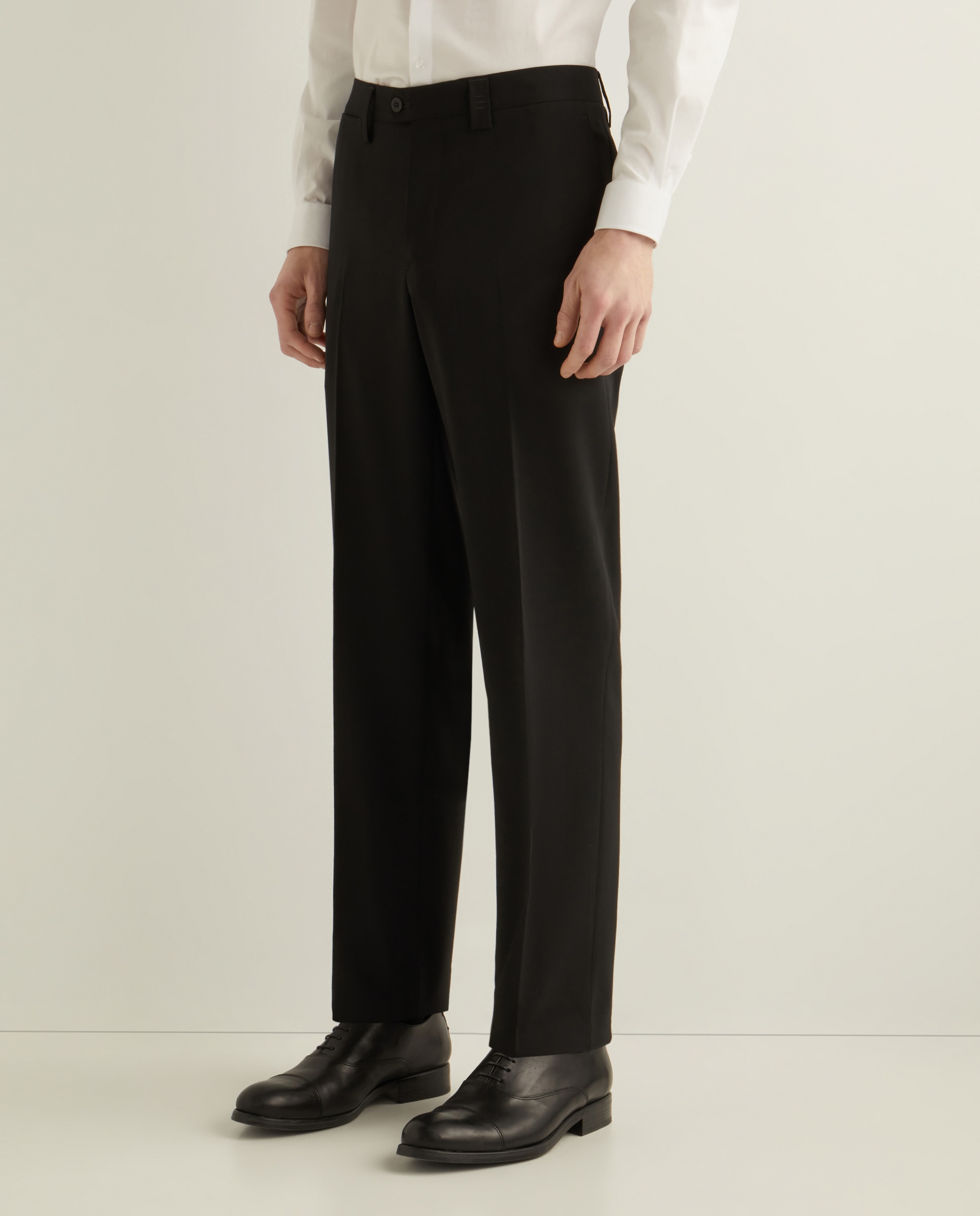 Calças de homem elegantes Preto-2