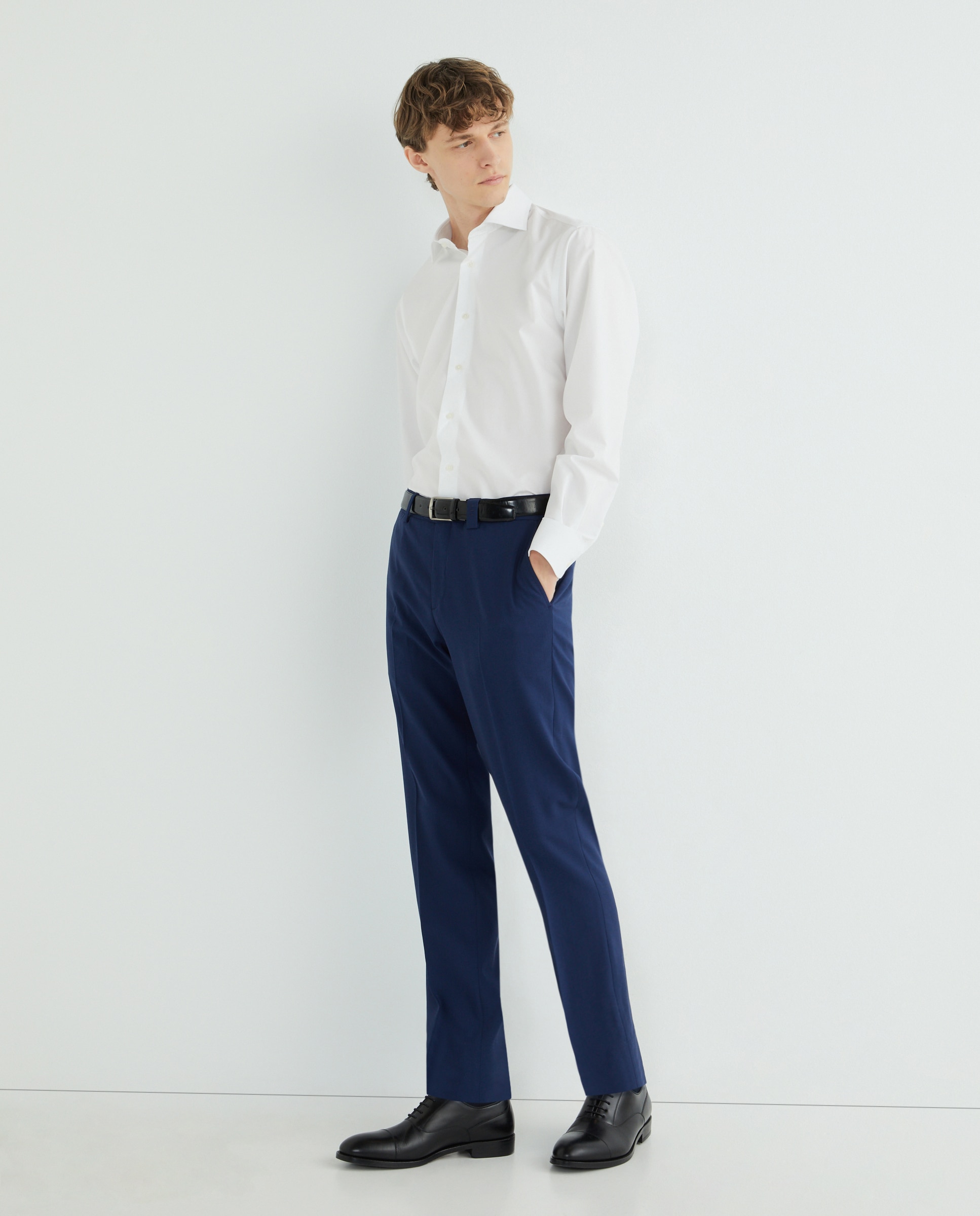Calças Slim Fit Azul-1