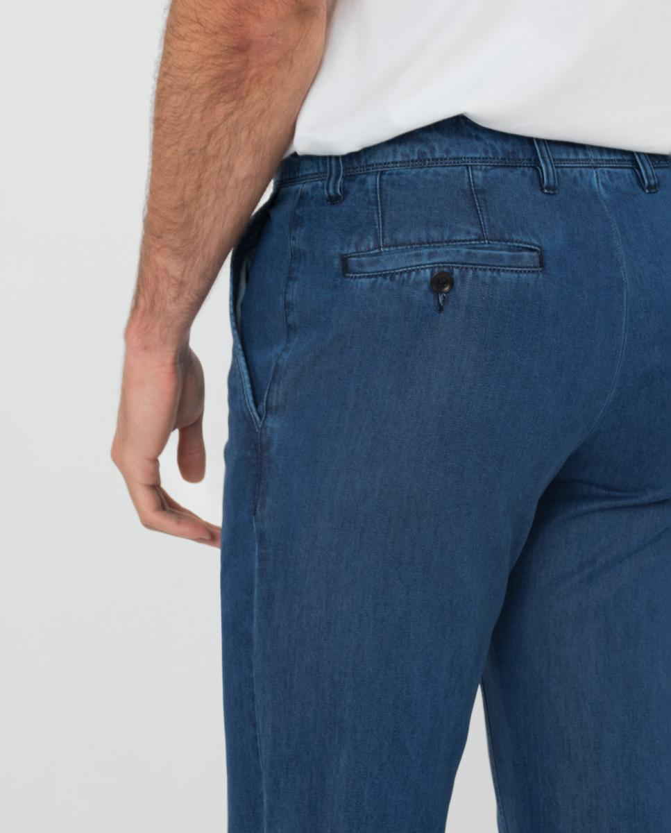 Jeans regular azuis de homem Azul-4