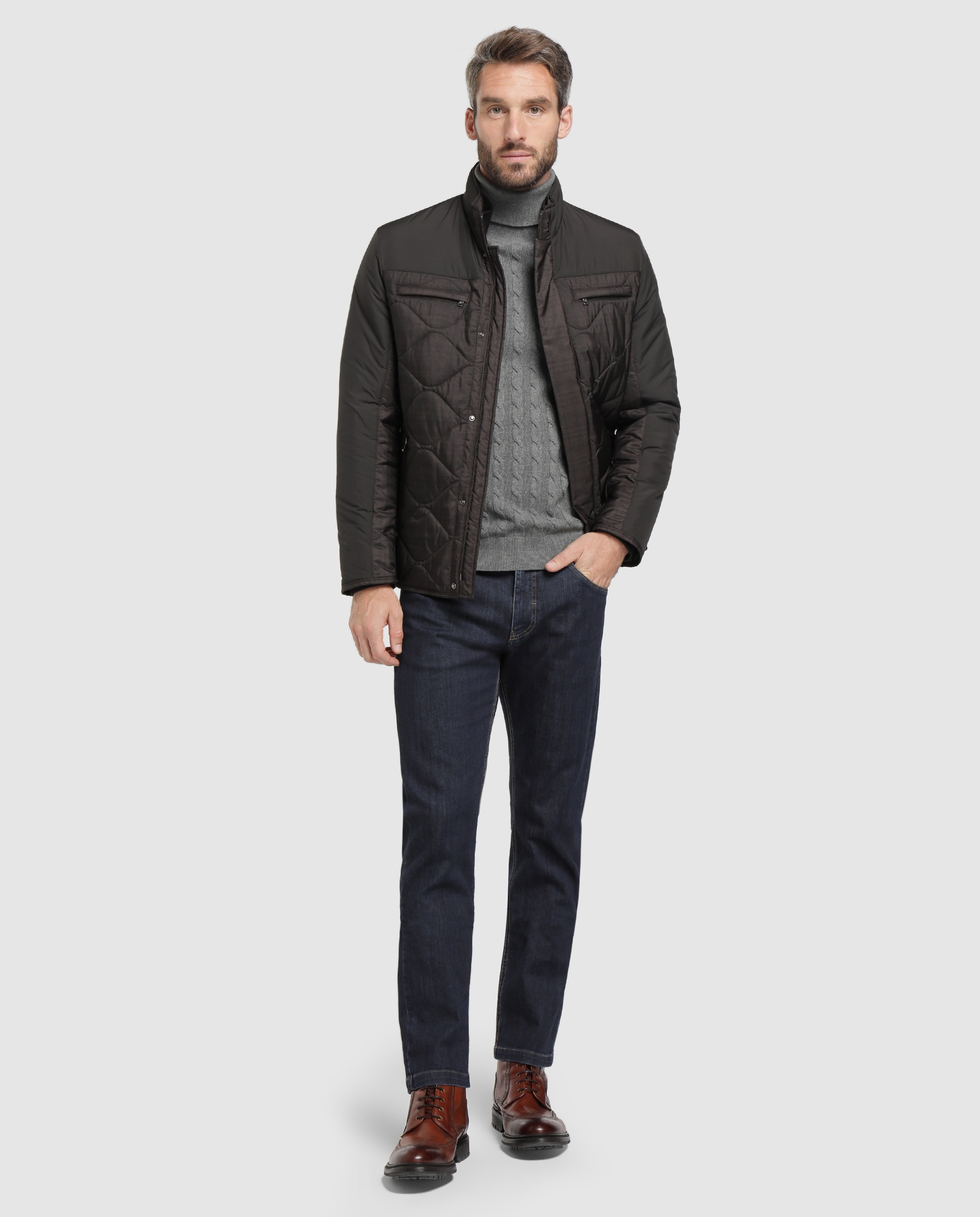 Jeans regular azuis de homem Azul-marinho-1