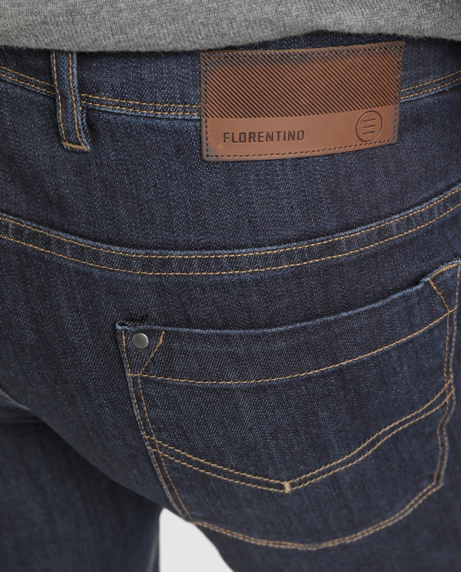 Jeans regular azuis de homem Azul-marinho-3