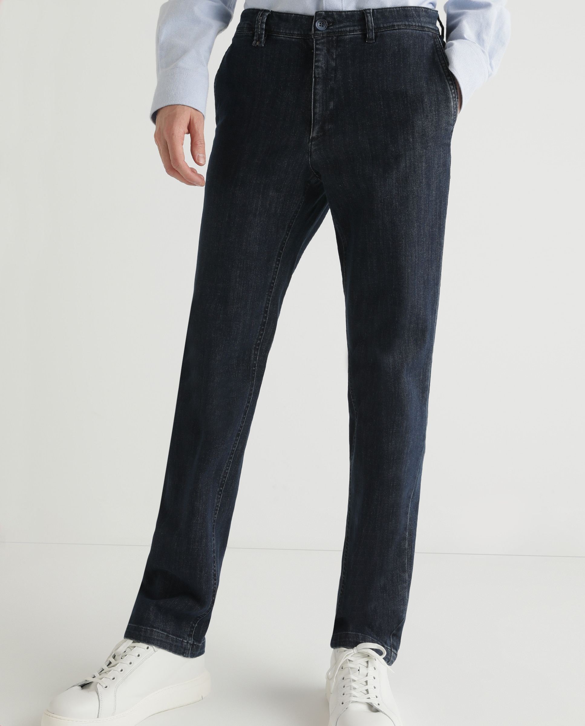 Jeans regular azuis de homem Azul-marinho-2