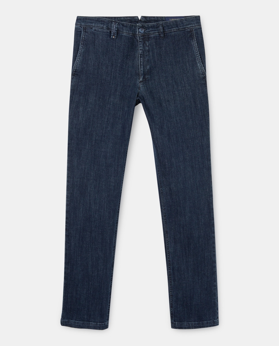 Jeans regular azuis de homem Azul-marinho-4