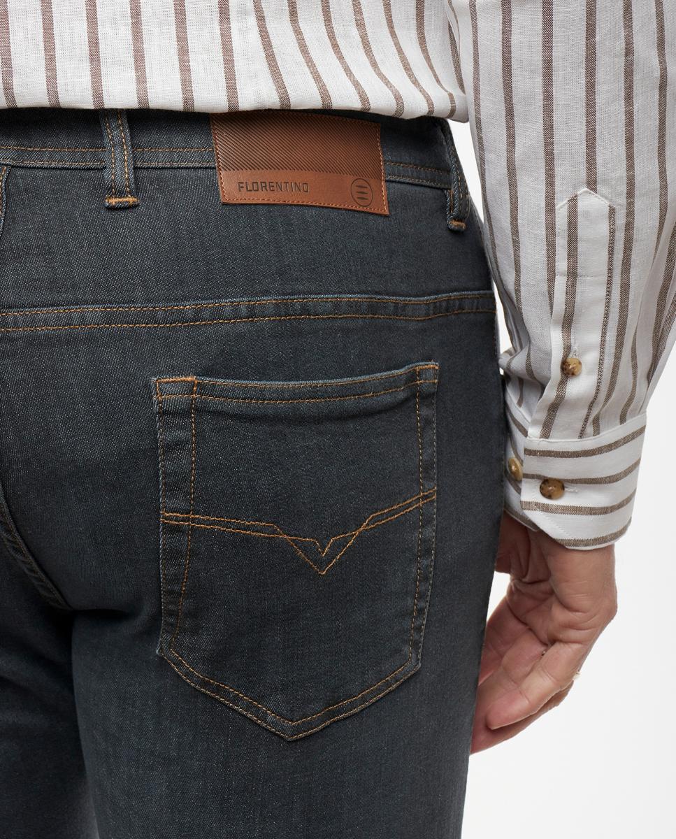 Jeans Slim Fit Cinzento-4