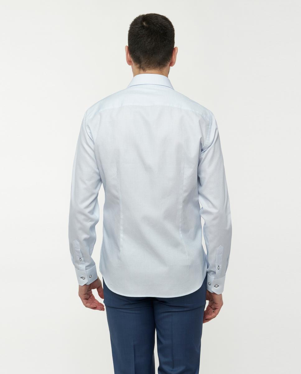 Camisa com Detalhes em Contraste Azul-claro-2