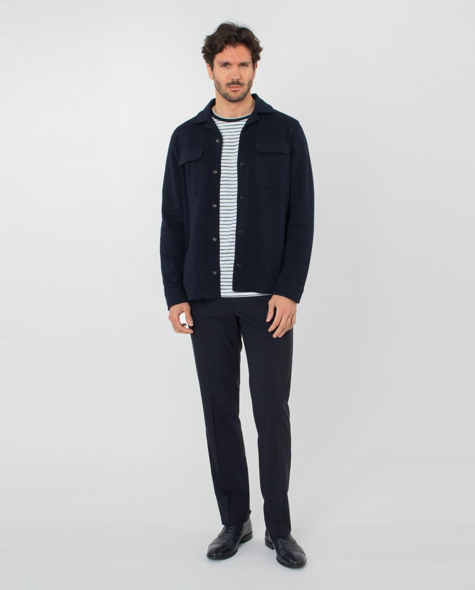 Sobrecamisa Slim Azul-2