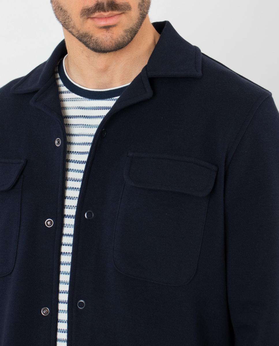 Sobrecamisa Slim Azul-5