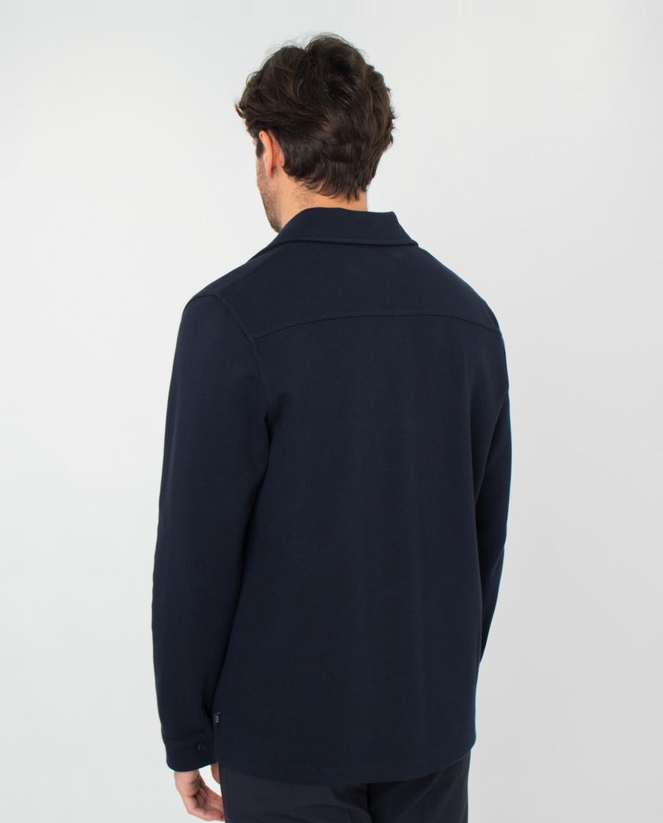 Sobrecamisa Slim Azul-6