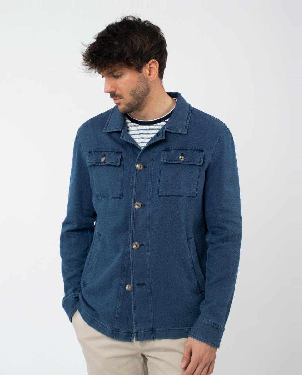 Sobrecamisa Slim Azul-1