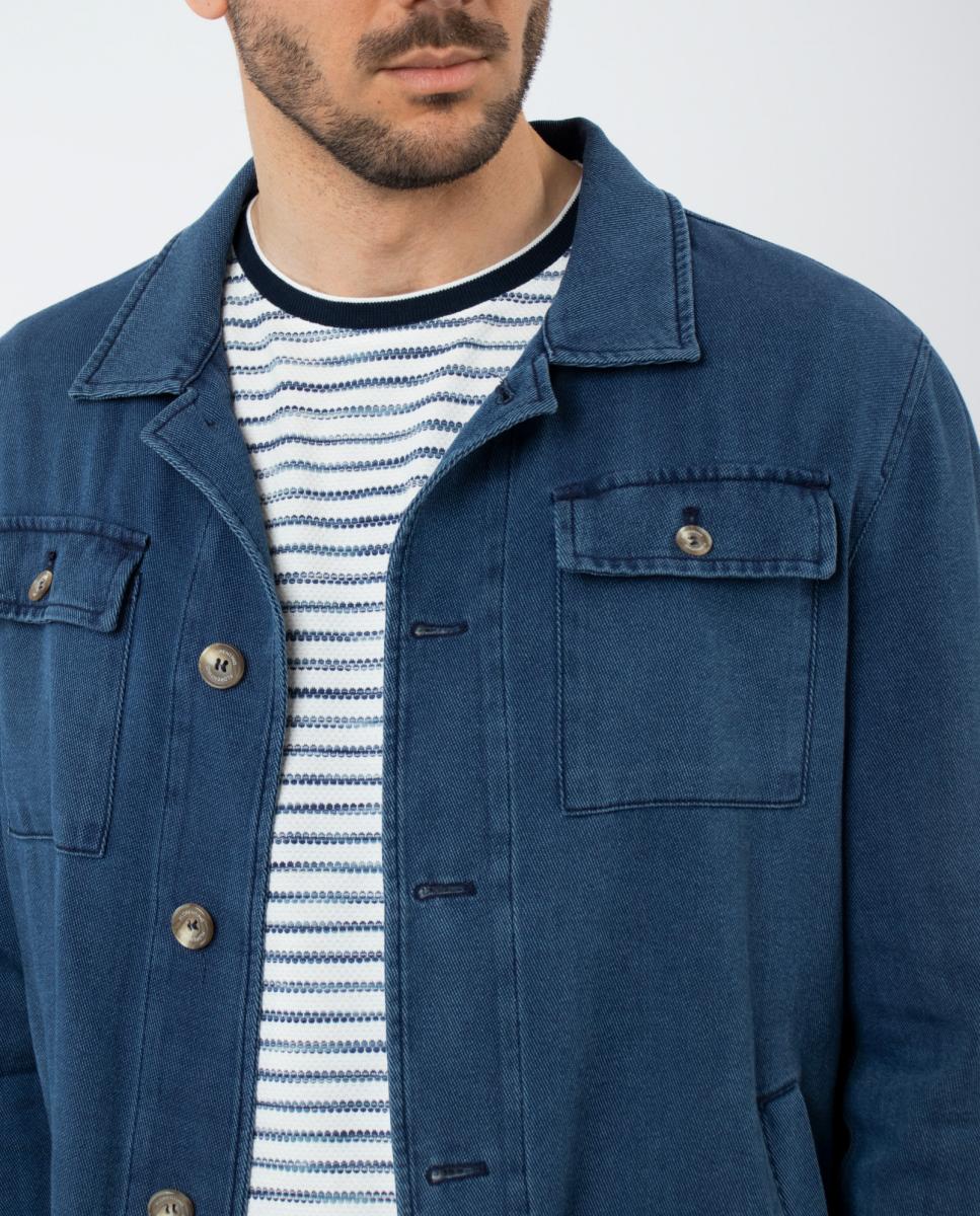 Sobrecamisa Slim Azul-4
