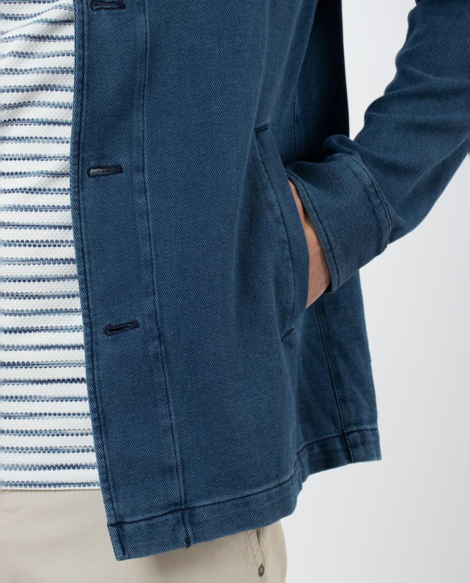 Sobrecamisa Slim Azul-5