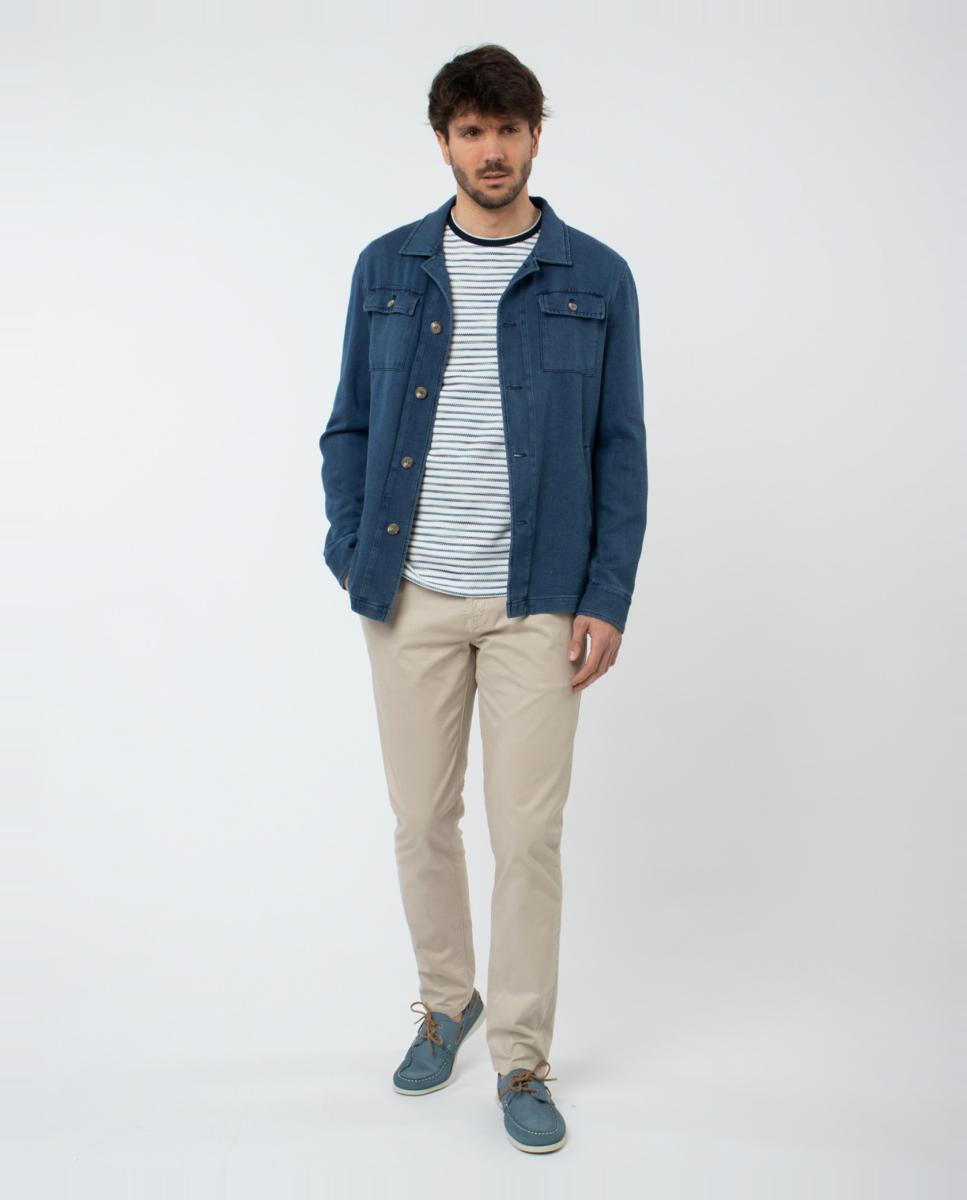 Sobrecamisa Slim Azul-6