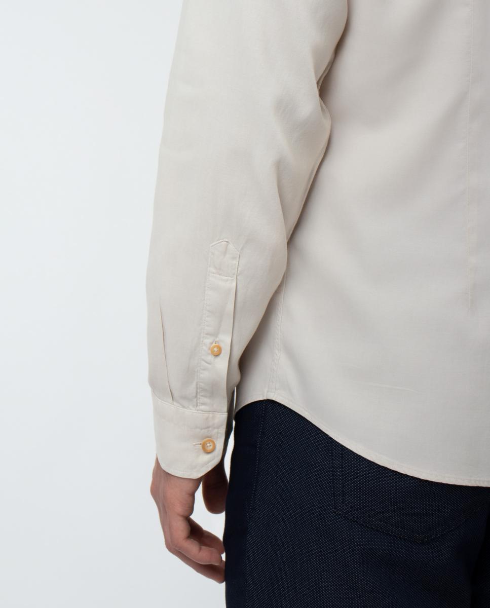 Camisa Oxford Bege-4
