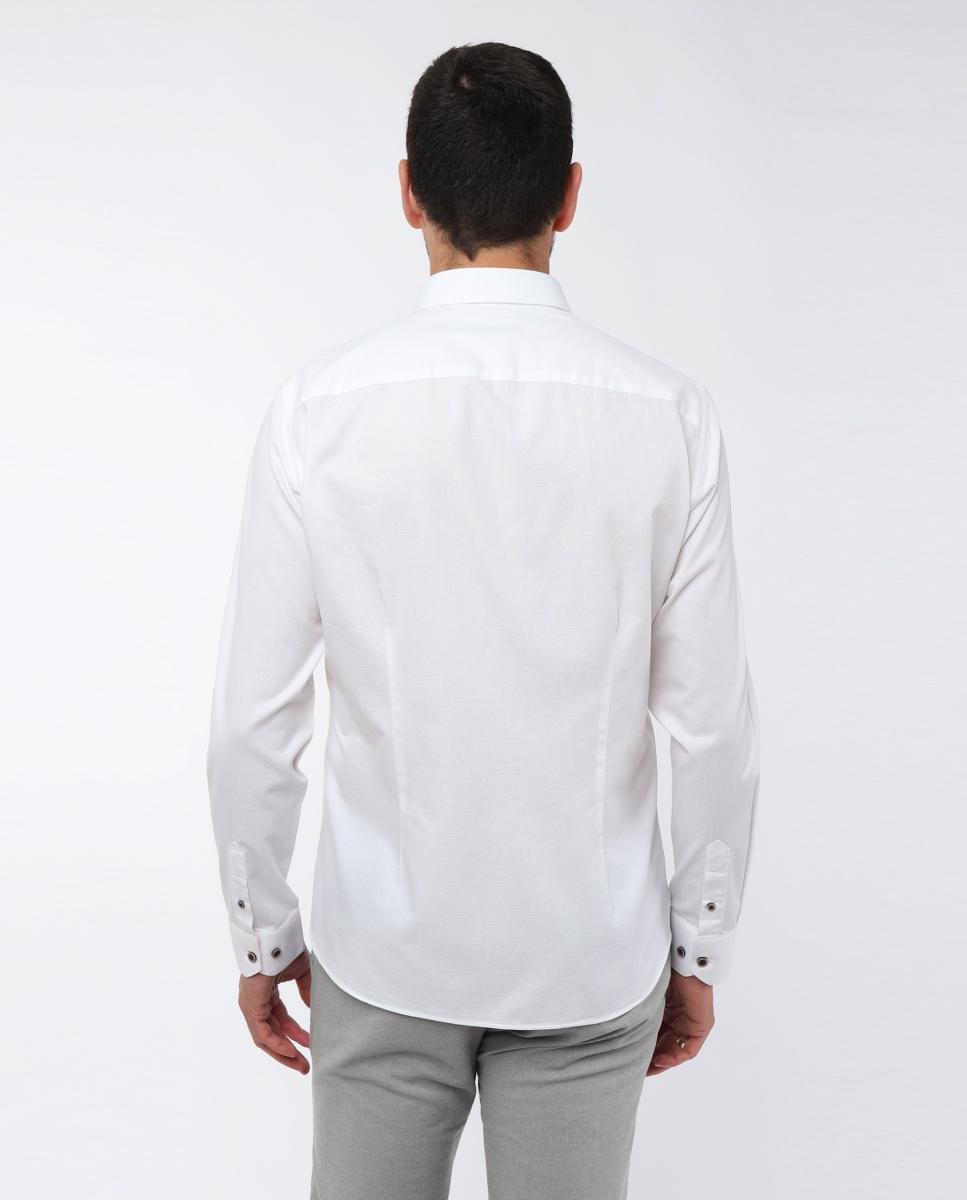 Camisa com Detalhes em Contraste Branco-2