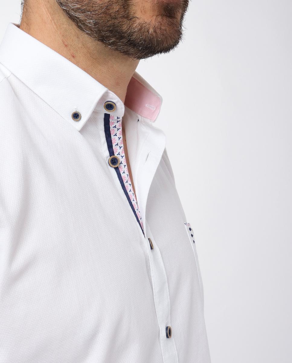 Camisa com Detalhes em Contraste Branco-3