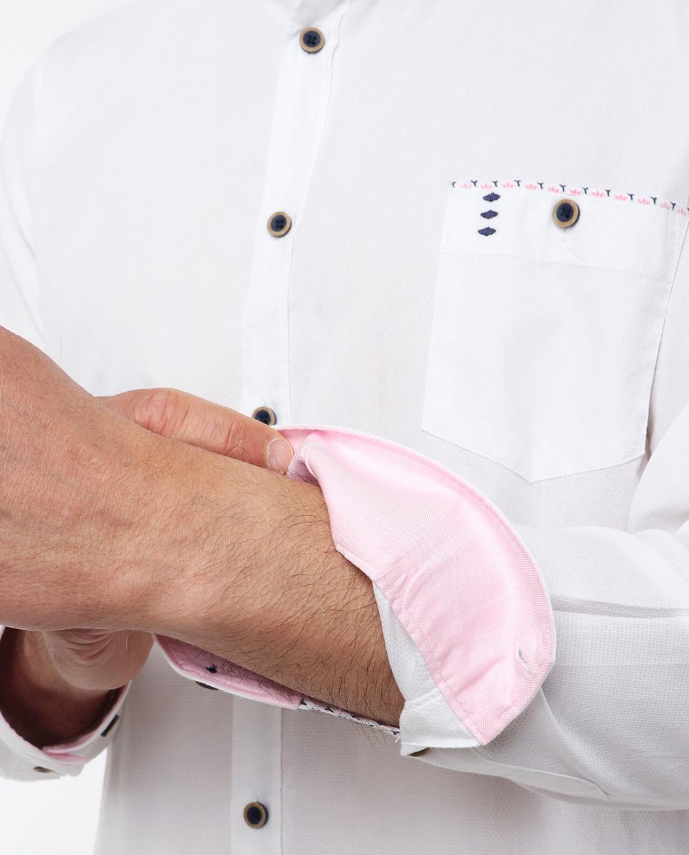 Camisa com Detalhes em Contraste Branco-6