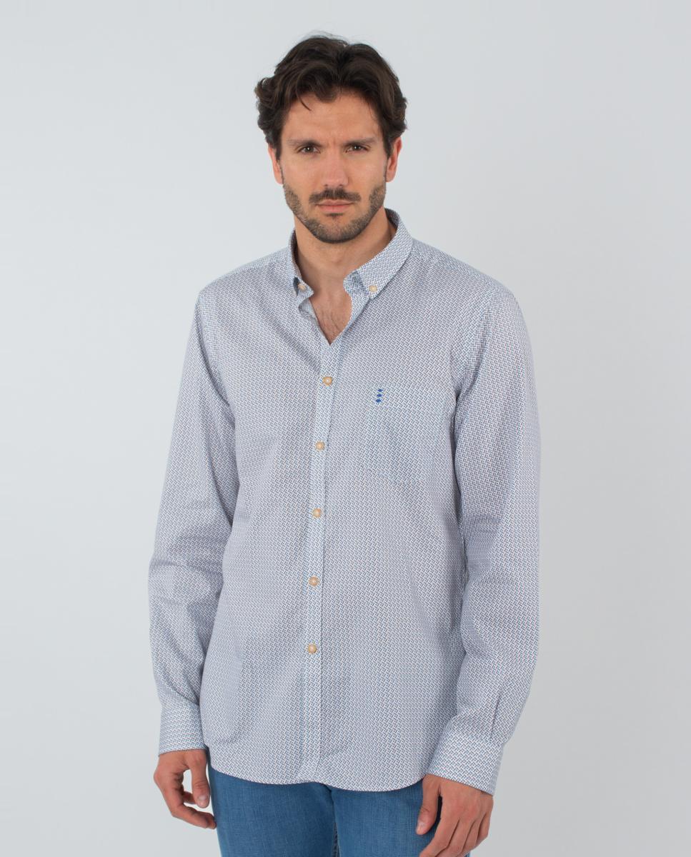 Florentino - Camisa de hombre estampado geométrico.