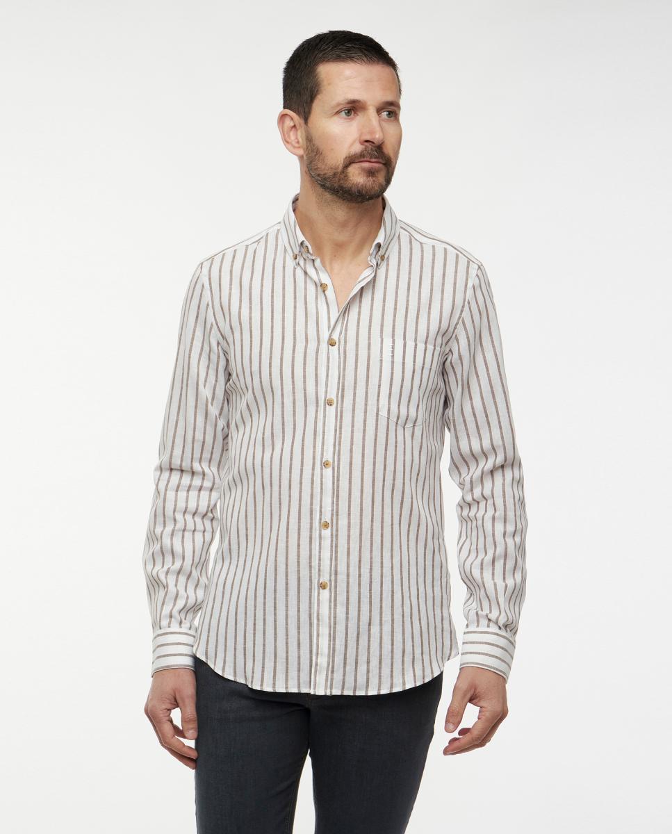 Imagem 0 de Camisa Slim às Riscas