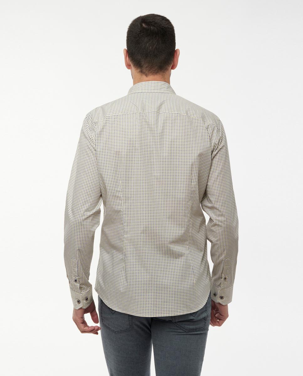 Camisa Slim com Detalhes Amarelo-2