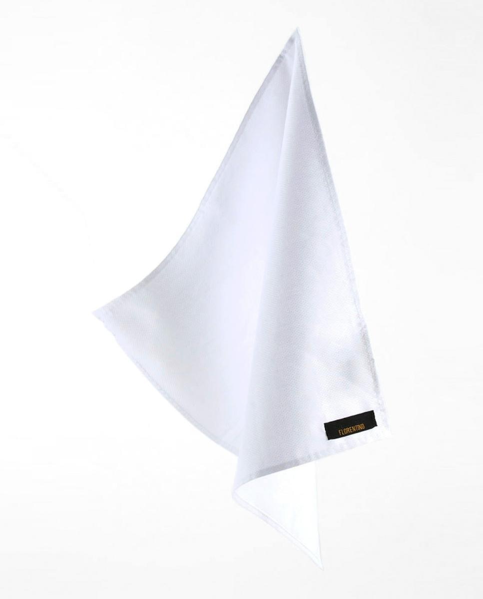 Lenço com Falso Liso e em Algodão Branco-2