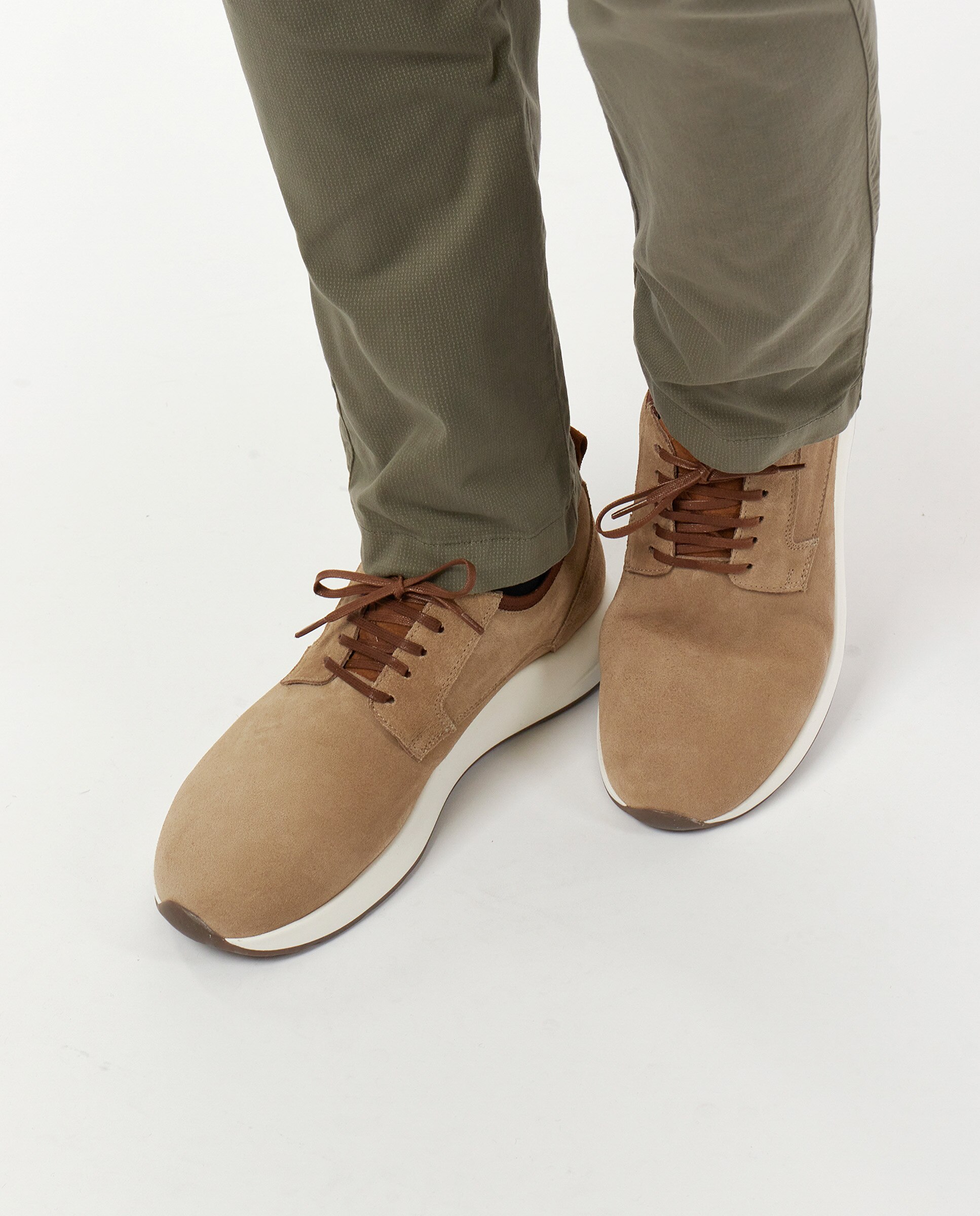 Sapatos Derby com Detalhes Castanho-claro-6