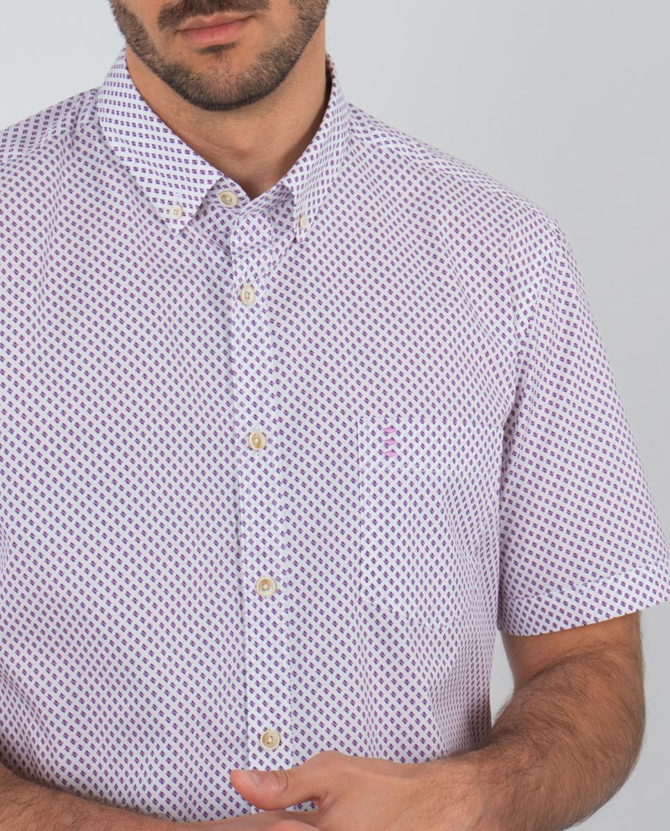 Camisa de homem estampada Rosa-4