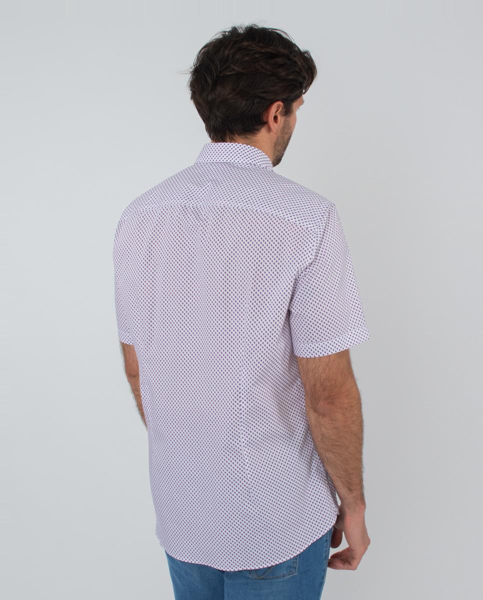 Camisa de homem estampada Rosa-6