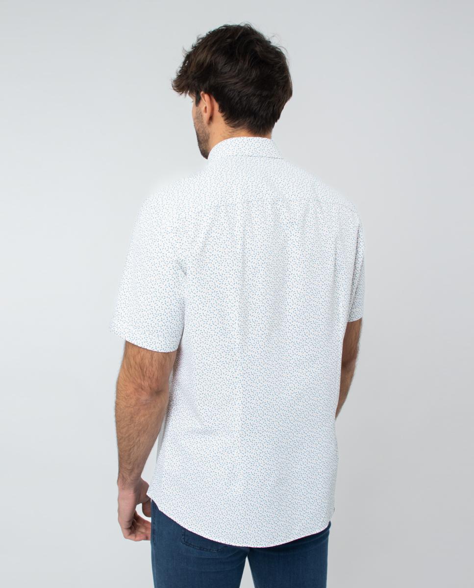 Camisa de homem estampada Branco-2