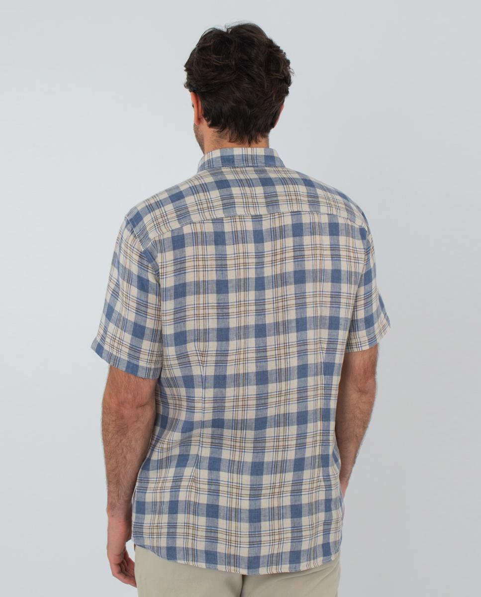 Camisa aos Quadrados Castanho-escuro-6
