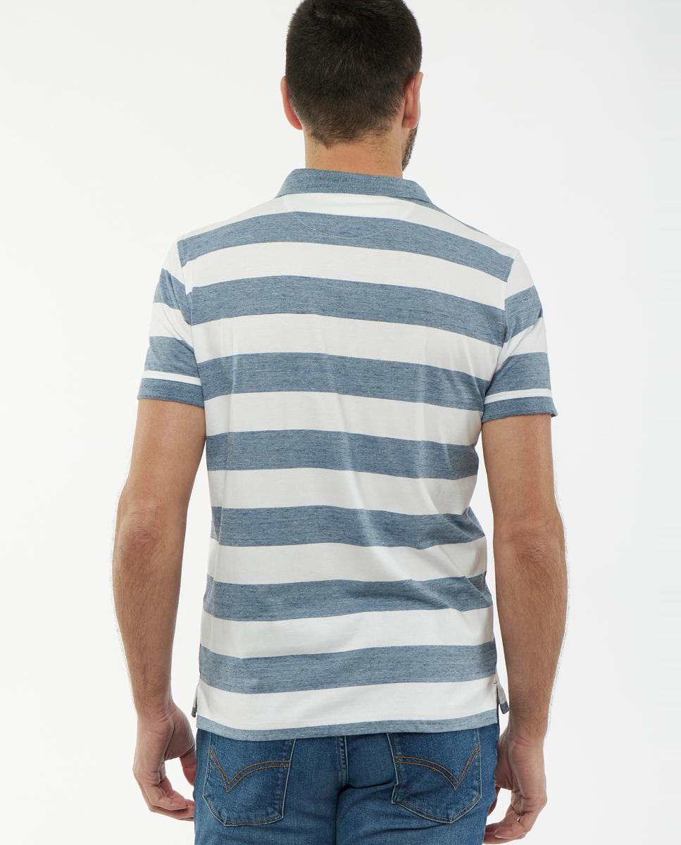 Polo às Riscas Azul-2