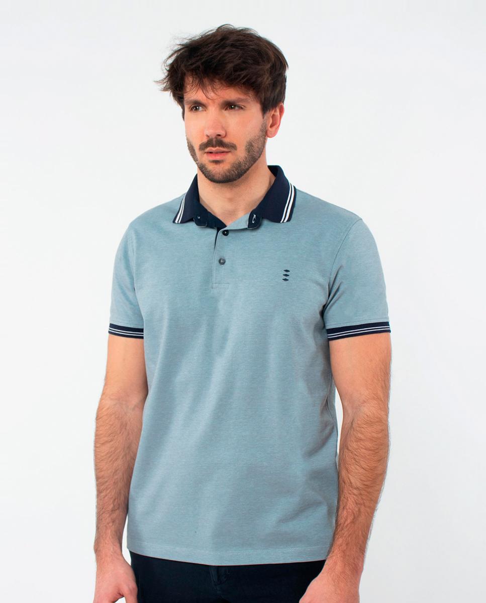 Polo de Jacquard Azul-1