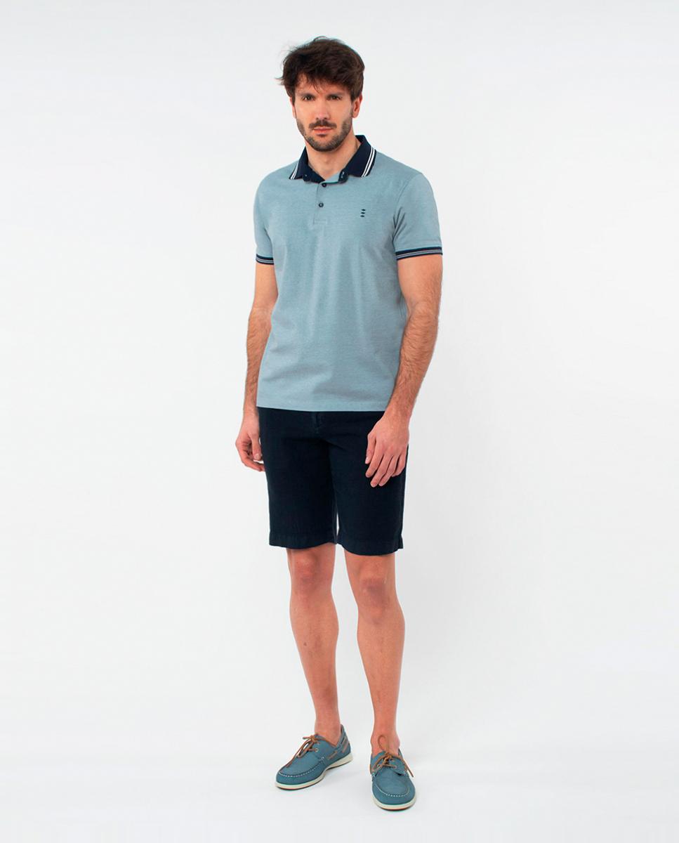 Polo de Jacquard Azul-4