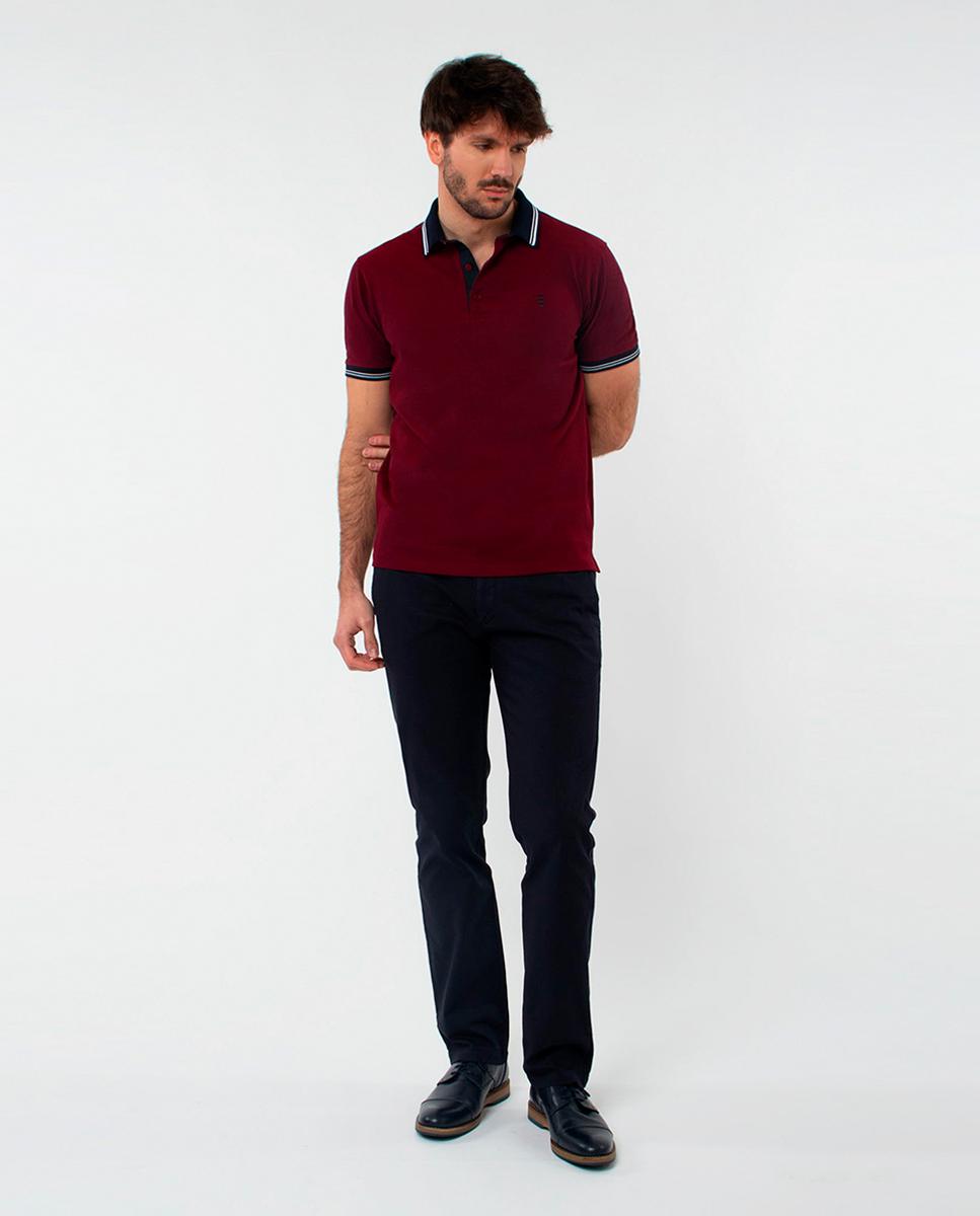 Polo de Jacquard Vermelho-2