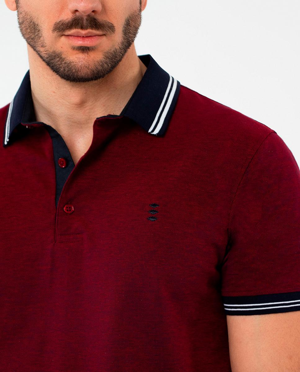 Polo de Jacquard Vermelho-3