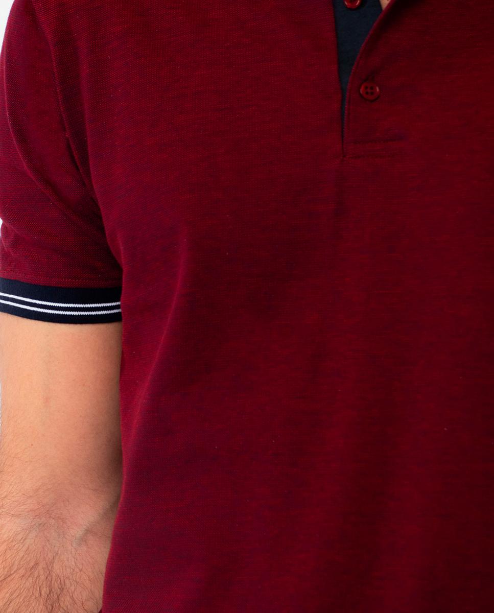 Polo de Jacquard Vermelho-4