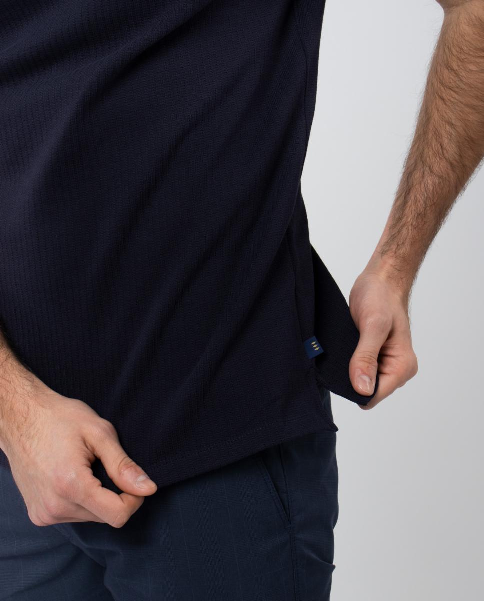 Polo de Estrutura Azul-marinho-4