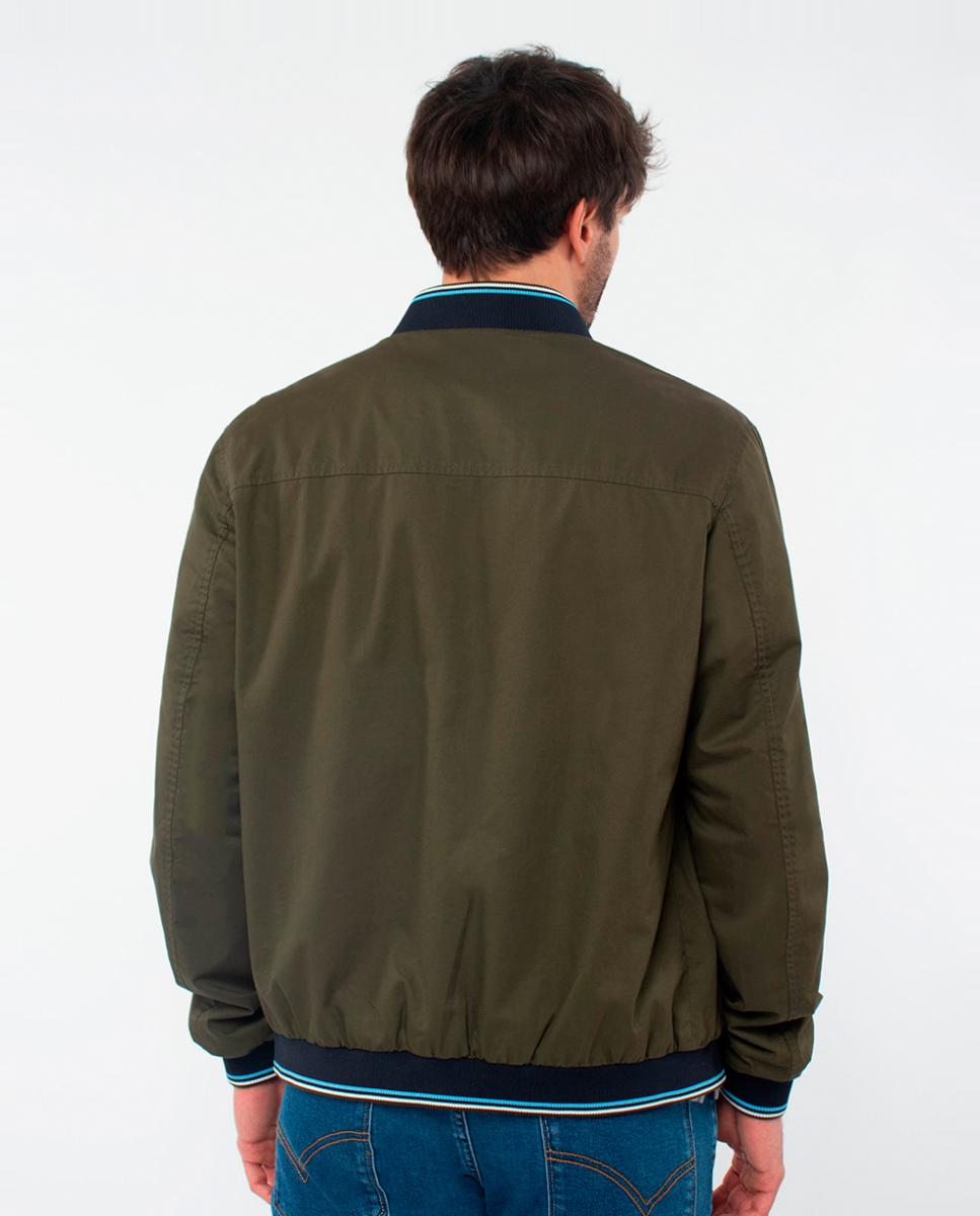 Blusão Bomber com Contraste Verde-escuro-2