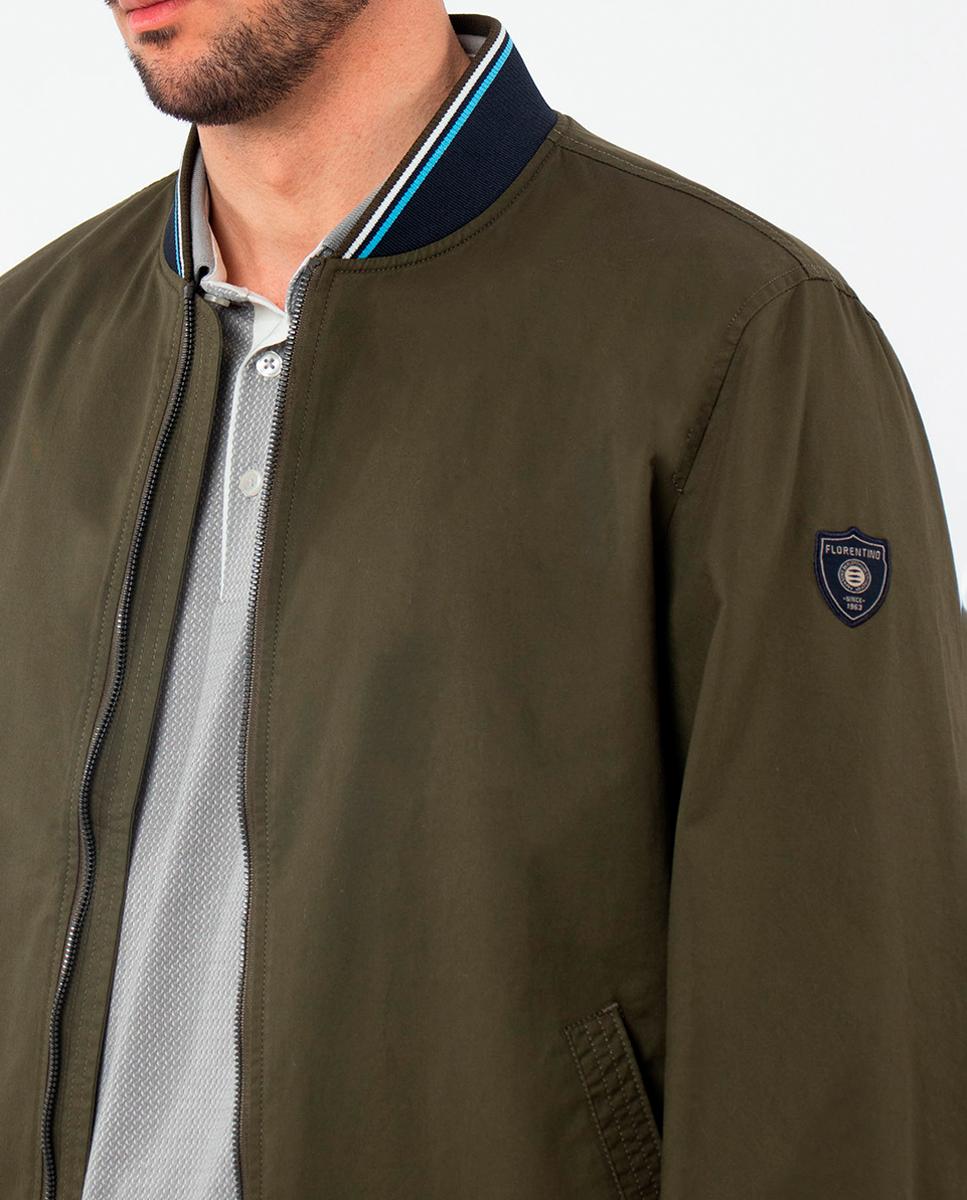 Blusão Bomber com Contraste Verde-escuro-4
