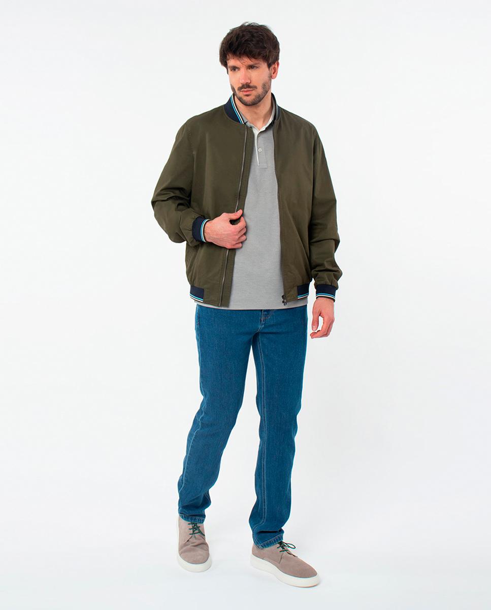 Blusão Bomber com Contraste Verde-escuro-6