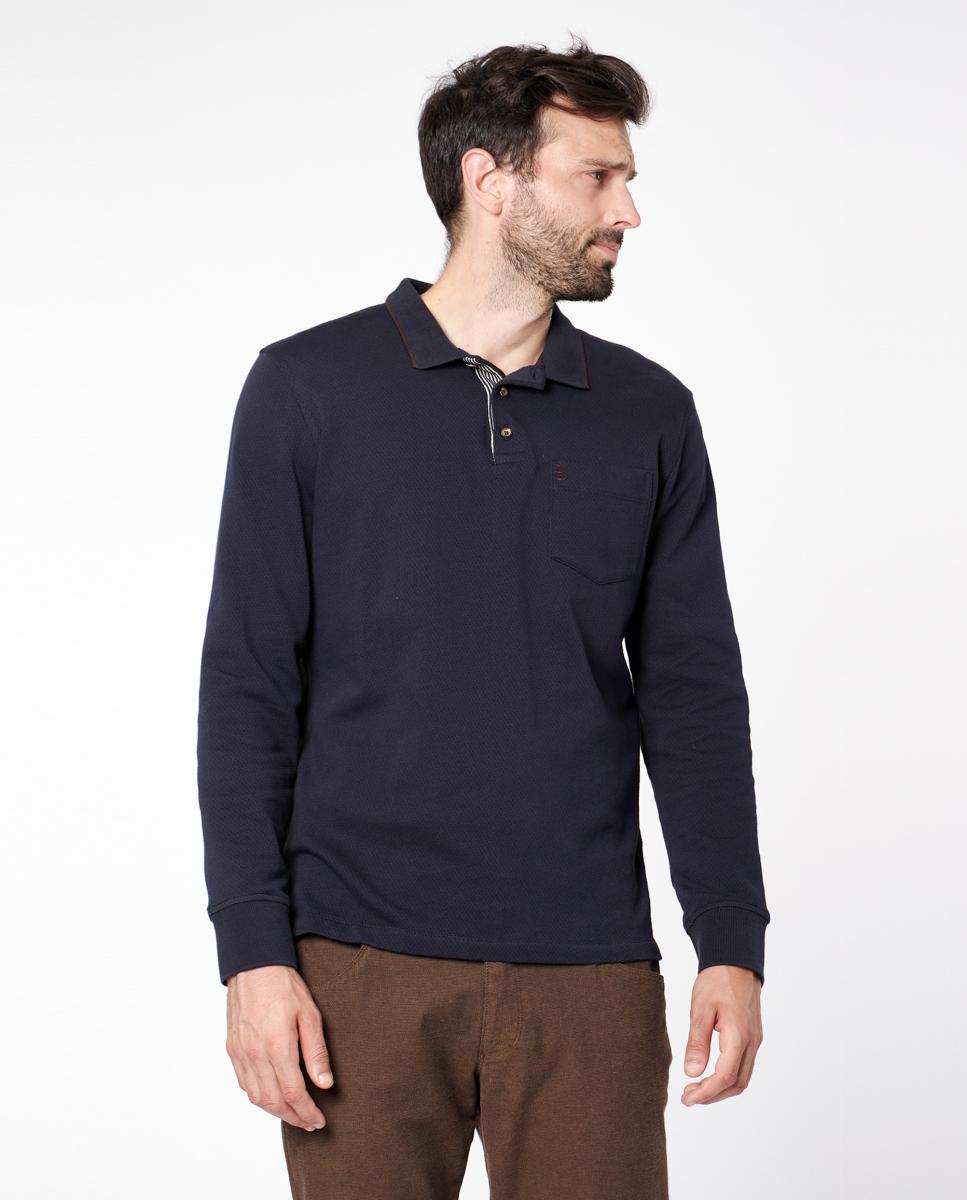 Imagen 0 de Polo de hombre jacquard Azul