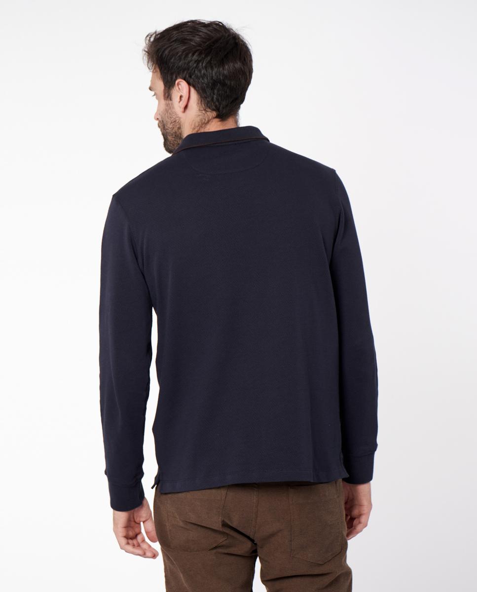 Polo de Jacquard Azul-2