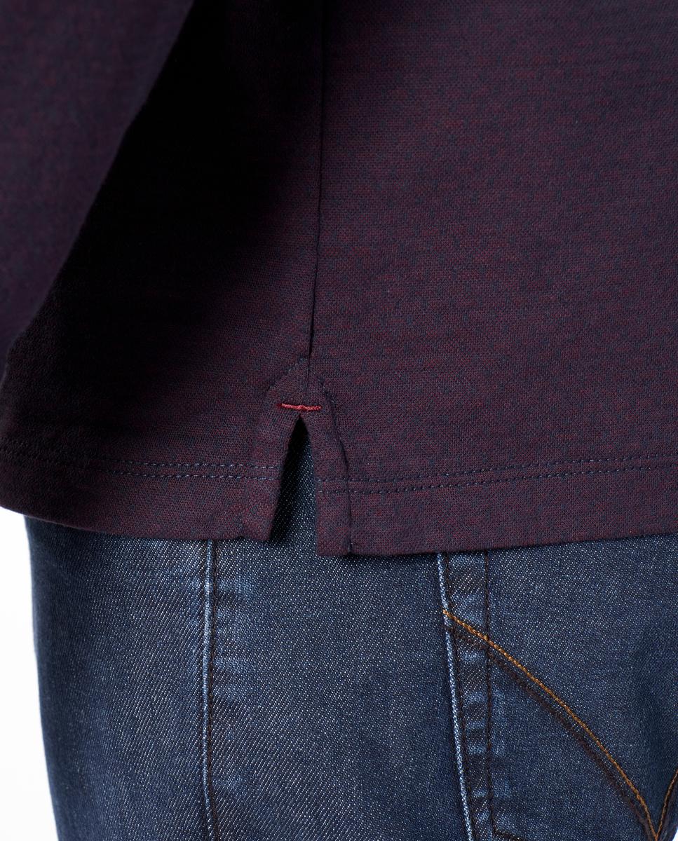 Polo de Jacquard com Micro Desenho Grená-5