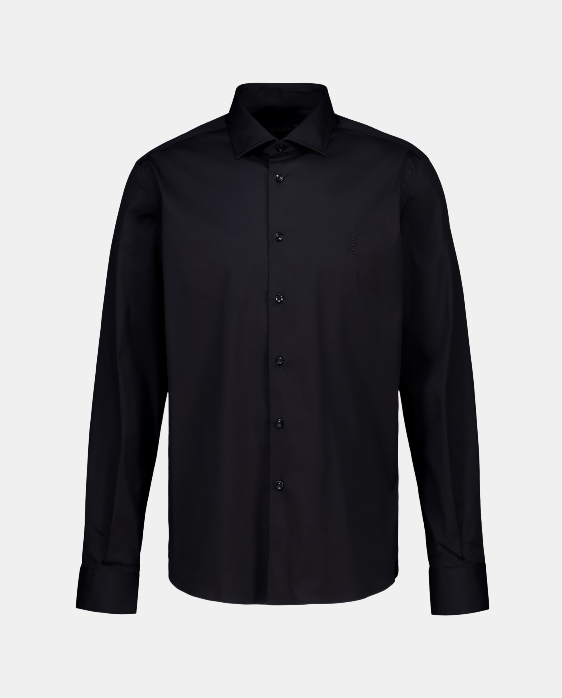 Imagen 2 de Camisa de hombre slim lisa blanca - Florentino - Negro Negro