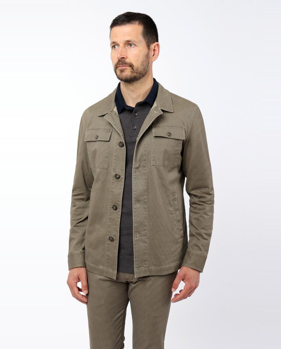 Imagen 0 de Sobre camisa  de hombre microdibujo Marrón